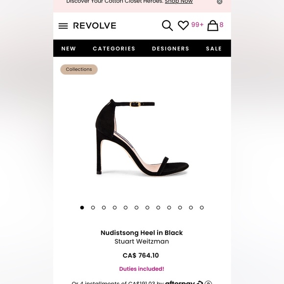 Stuart Weitzman nudistsong black suede heels size 8 - Picture 1 of 5